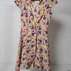 Reformation cross over mini dress - beach theme